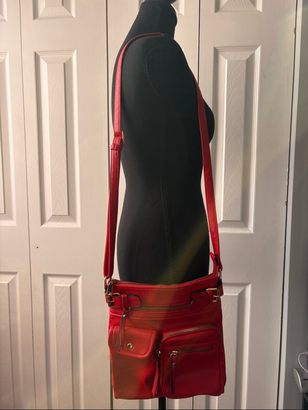 Red Crossbody Shoulder Bag - Stylish Everyday Carry